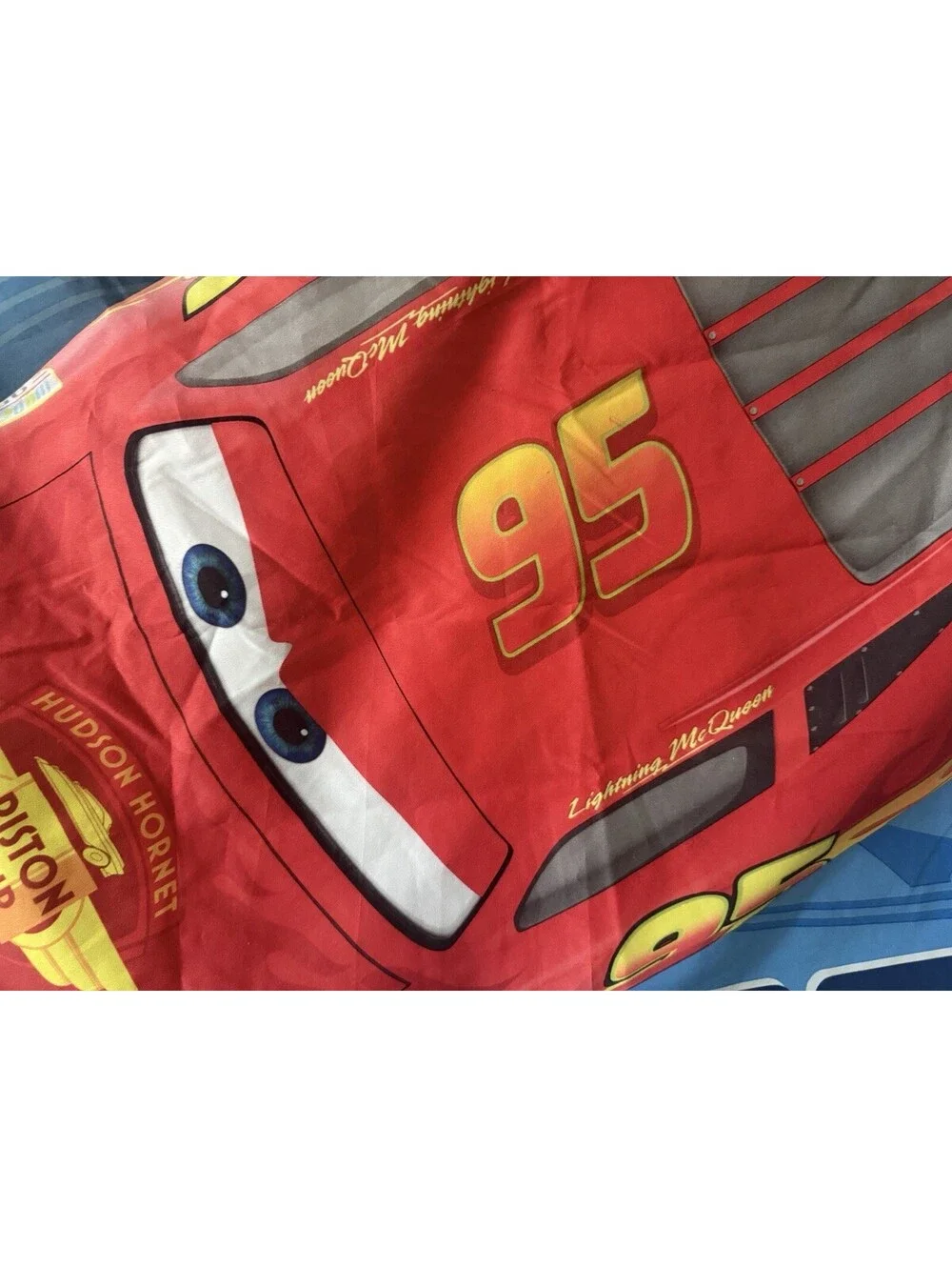 2012 Era Disney Cars 2 Double Sided Queen Pillowcase Lightning McQueen Mater